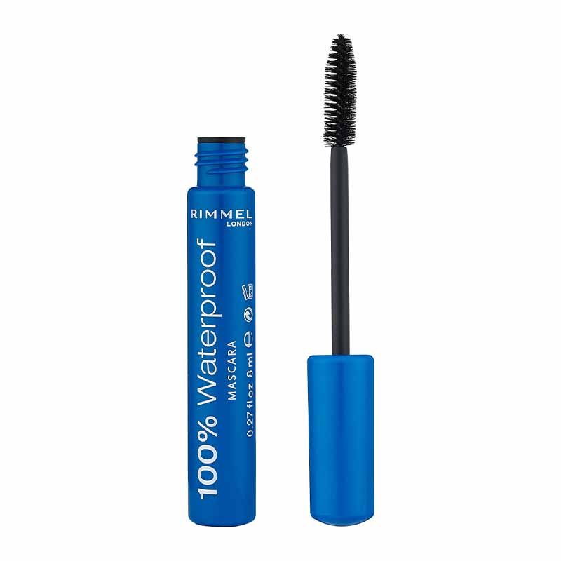 Rimmel London 100% Waterproof Mascara | Lengthening | Separating | Volumizing | Black Brown 