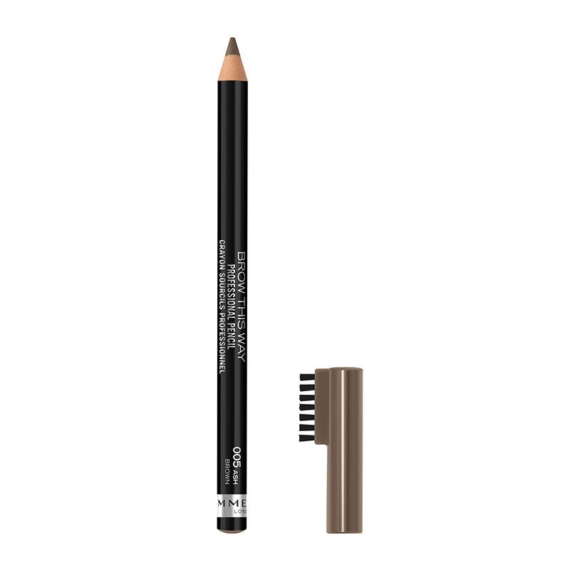 Rimmel London Brow This Way Professional Brow Pencil | Natural | Full | Colour | Eyebrow | Ash Brown 