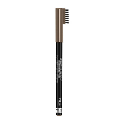 Rimmel London Brow This Way Professional Brow Pencil | 005 Ash Brown | Colour | Define | Fill | Thicker | Full | Big | Iconic 