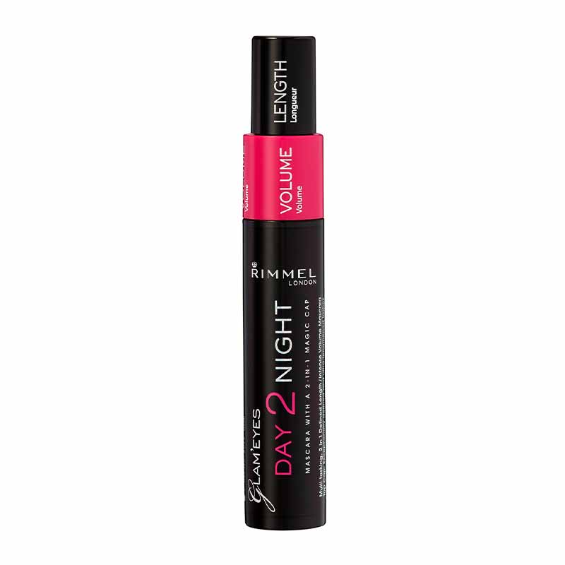 Rimmel London Glam’eyes Day 2 Night Waterproof Mascara | Dark | Black | Length | Volume | Hold 
