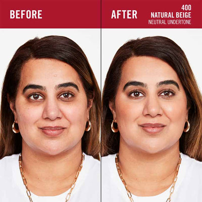 Rimmel London Lasting Finish 35 Hour Foundation | 400 natural beige | neutral undertone | makeup | melts | skin | blend | seamless | conceal dark circles | imperfections| sets beautifully | won’t budge | flawless | complexion | skin | radiant