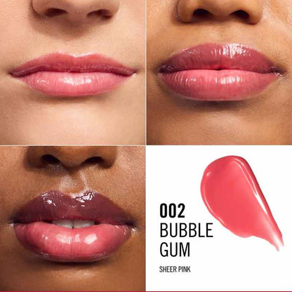 Rimmel London Oh My Gloss! Butter Me Up Lip Butter Balm 002 Bubble Gum, pink lip balm, tube lip balm