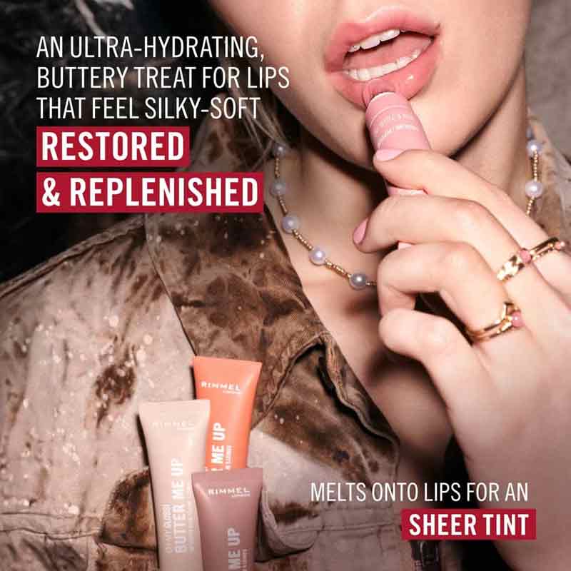 Rimmel London Oh My Gloss! Butter Me Up Lip Butter Balm, sheer tinted lip balm, hydrating lip balm