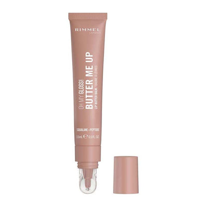 Rimmel London Oh My Gloss! Butter Me Up Lip Butter Balm 001 Latte Delight, sheer tinted lip balm