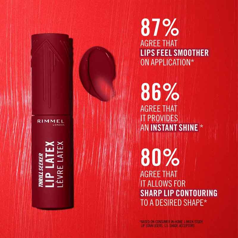 Rimmel London Thrill Seeker Lip Latex, shiny liquid lipstick, Rimmel lipstick