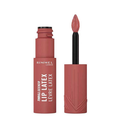 Rimmel London Thrill Seeker Lip Latex 150 Magnetic, Rimmel Liquid Liptick, nude liquid lipstick