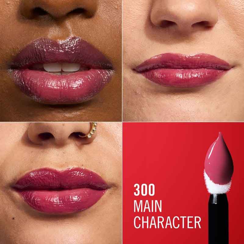Rimmel London Thrill Seeker Lip Latex 300 Main Character, pink liquid lipstick,