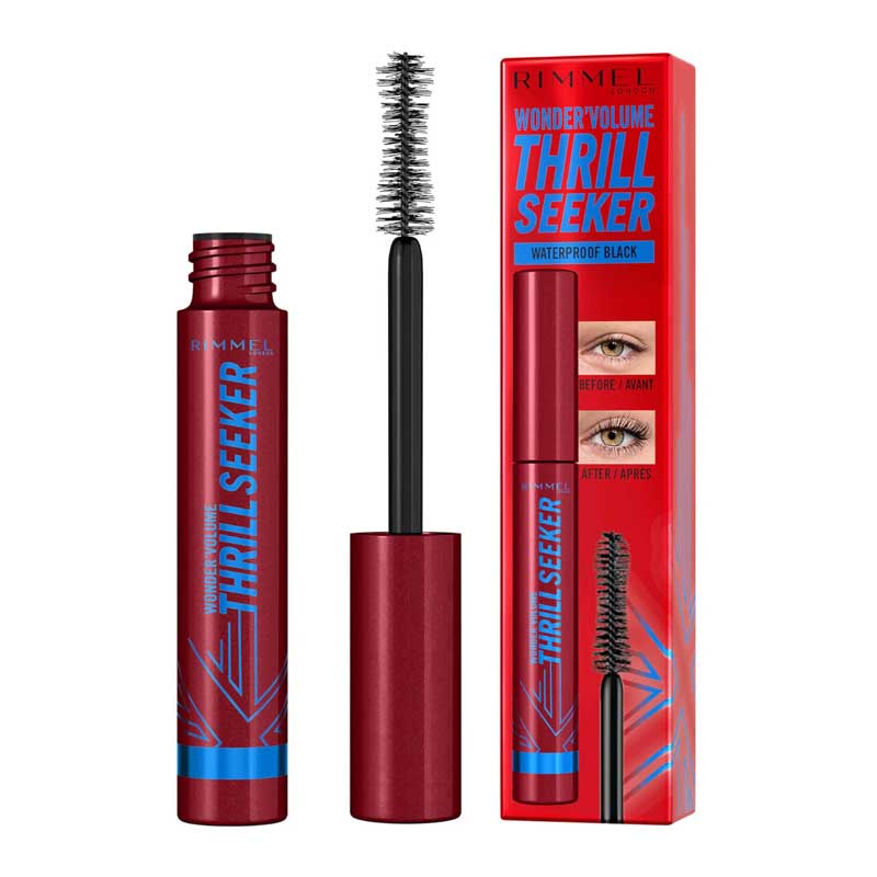 Rimmel London Wonder'Volume Thrill Seeker Mascara Waterproof Black | smudge proof | water resistant | water proof | clump free | length | loved