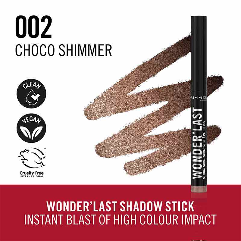 Rimmel London, Wonder Last Shadow Stick, eyeshadow stick, buildable eyeshadow stick, rimmel eyeshadow stick, shade choco shimmer