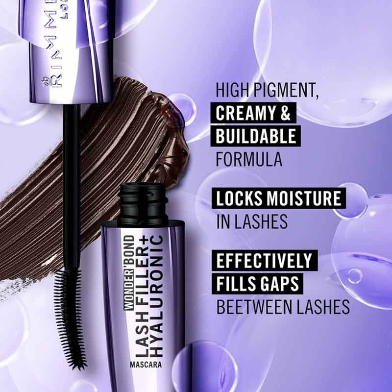 Rimmel, Rimmel Wonder'Bond Lash Filler + Hyaluronic Mascara, Moisturise Lashes