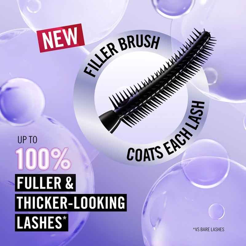 Rimmel, Rimmel Wonder'Bond Lash Filler + Hyaluronic Mascara, Eyelash Filler Brush, Fuller Eyelashes