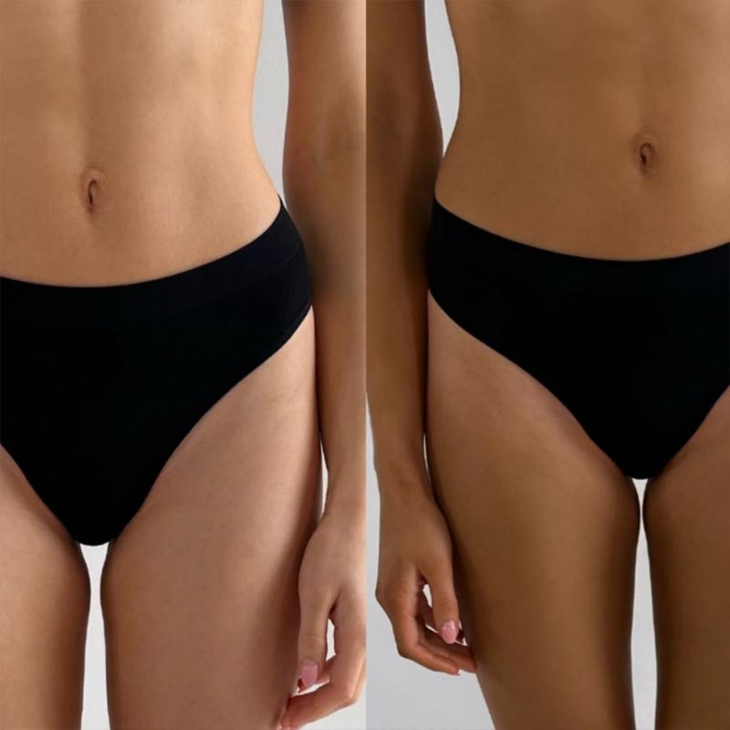 Rose & Caramel Instant Tan Mist 3 in 1 Tinted Body Spritz Before & After