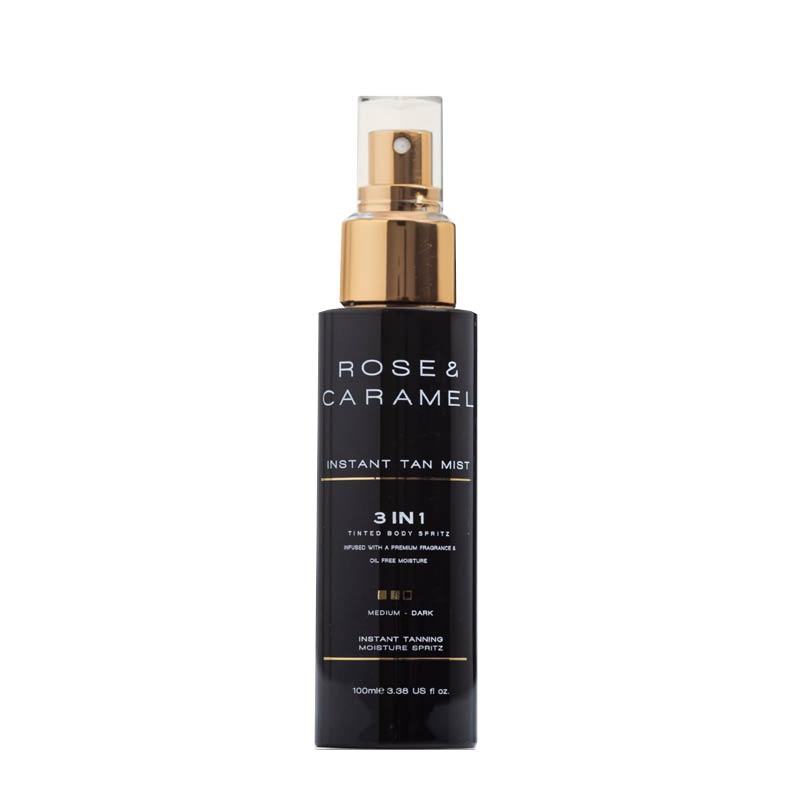 Rose & Caramel Instant Tan Mist 3 in 1 Tinted Body Spritz 100ml
