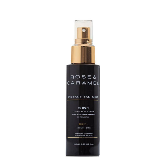 Rose & Caramel Instant Tan Mist 3 in 1 Tinted Body Spritz 100ml