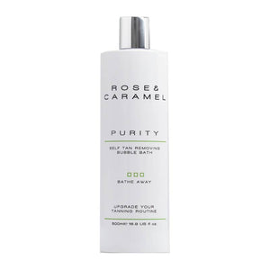 Rose & Caramel Purity Bathe Away Self Tan Removing Bubble Bath 500ml