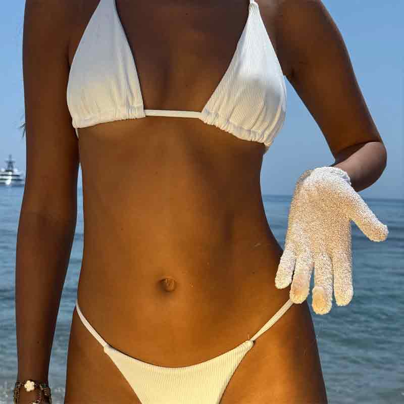 Rose & Caramel Purity Exfoliating Gloves