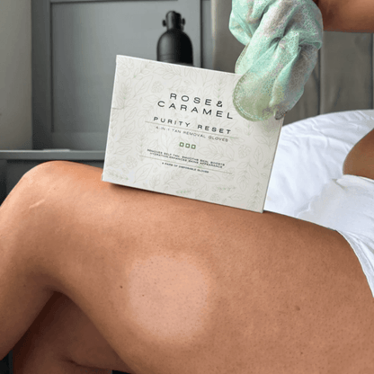 Rose & Caramel Purity Reset 4-in-1 Tan Removal Gloves