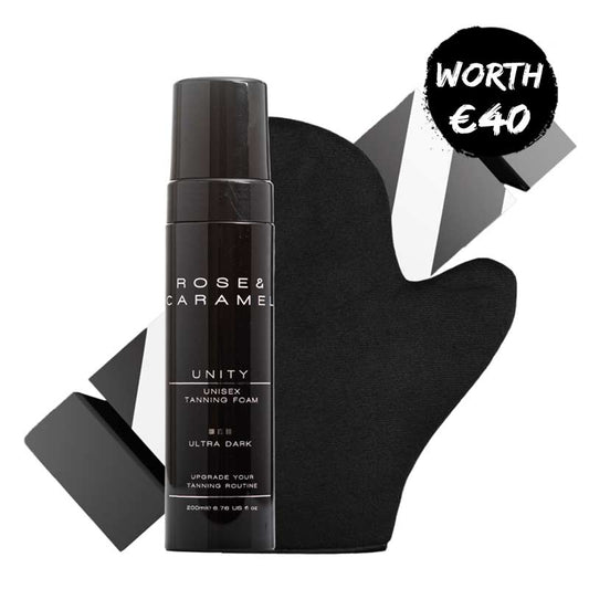 Rose & Caramel Tan-Tastic Cracker Ultra Dark Foam and Velvet Mitt