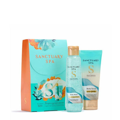 Sanctuary Aqua Serenity Bodycare Duo Gift Set Product Image White Background