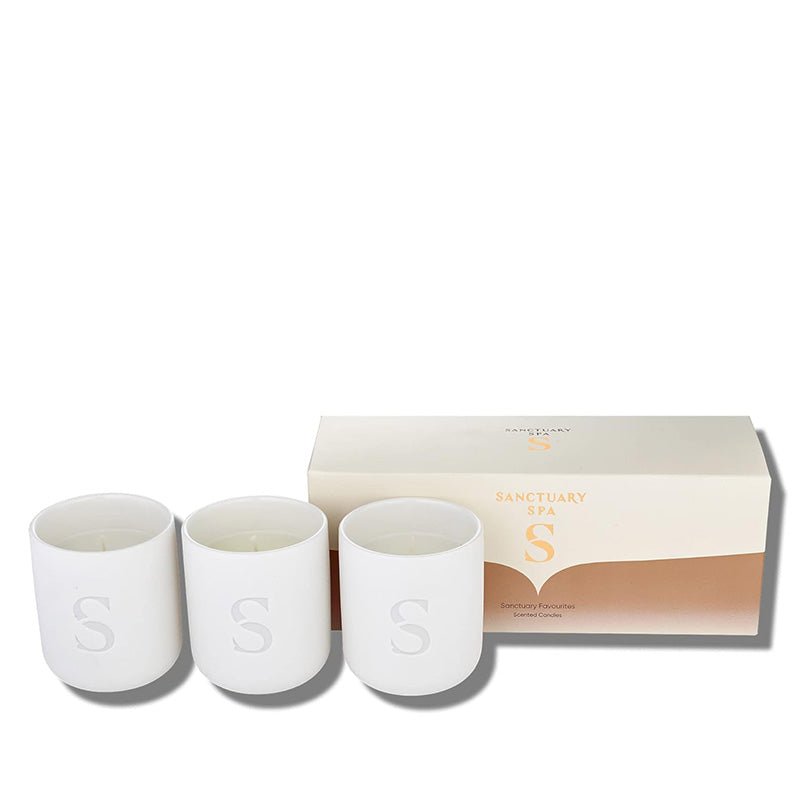 Sanctuary Scented Candle Trio Gift Set, candles, home fragrance, candle gift set