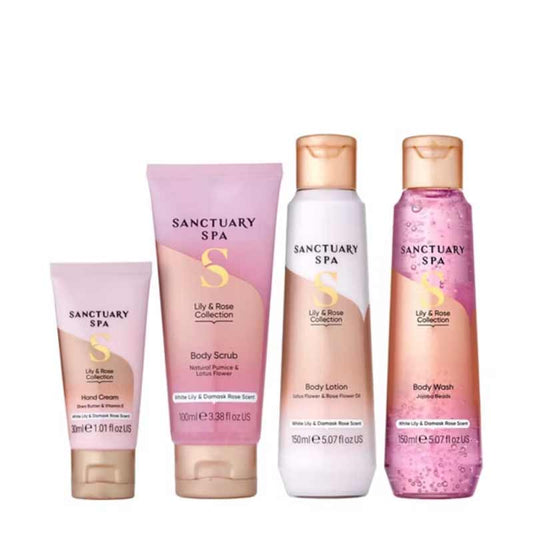 Sanctuary, Sanctuary Lily And Rose Collection Gift Set, Gift Set For Her, Body Scrub, Hand Cream, Body Lotion, Body Wash