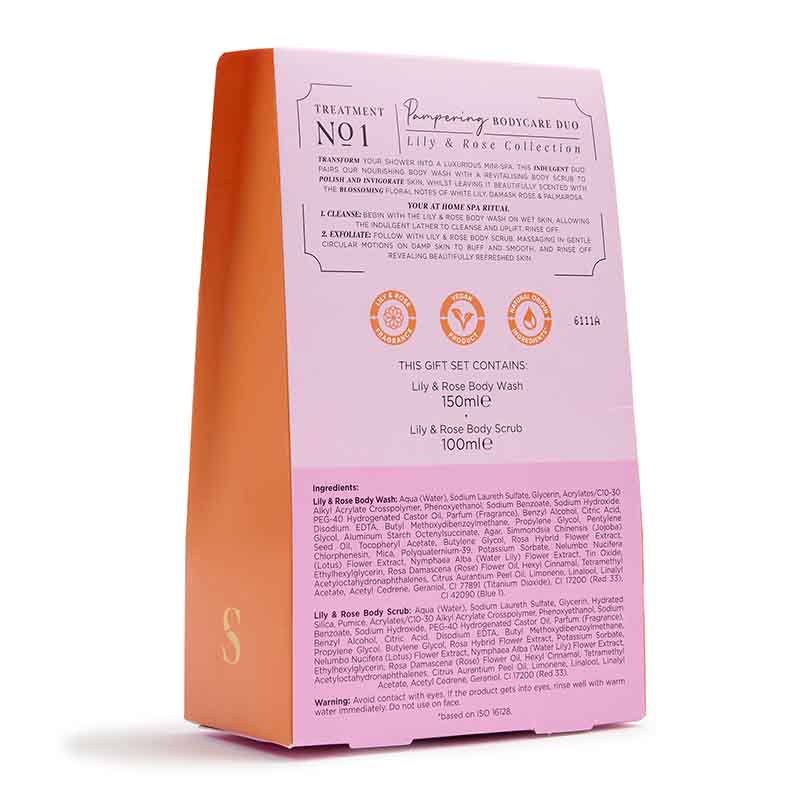 Sanctuary Lily & Rose Bodycare Duo Gift Set Back