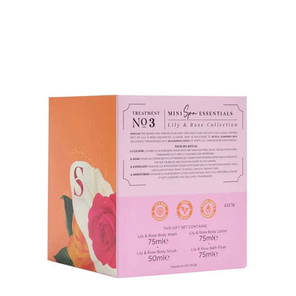 Sanctuary Lily & Rose Minis Bodycare Gift Set back of box