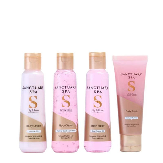 Sanctuary Lily & Rose Minis Bodycare Gift Set Products alone