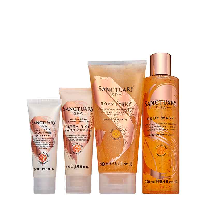 Sanctuary Luxe Body Treats Gift Set | body wash | hand cream | moisturiser | body scrub