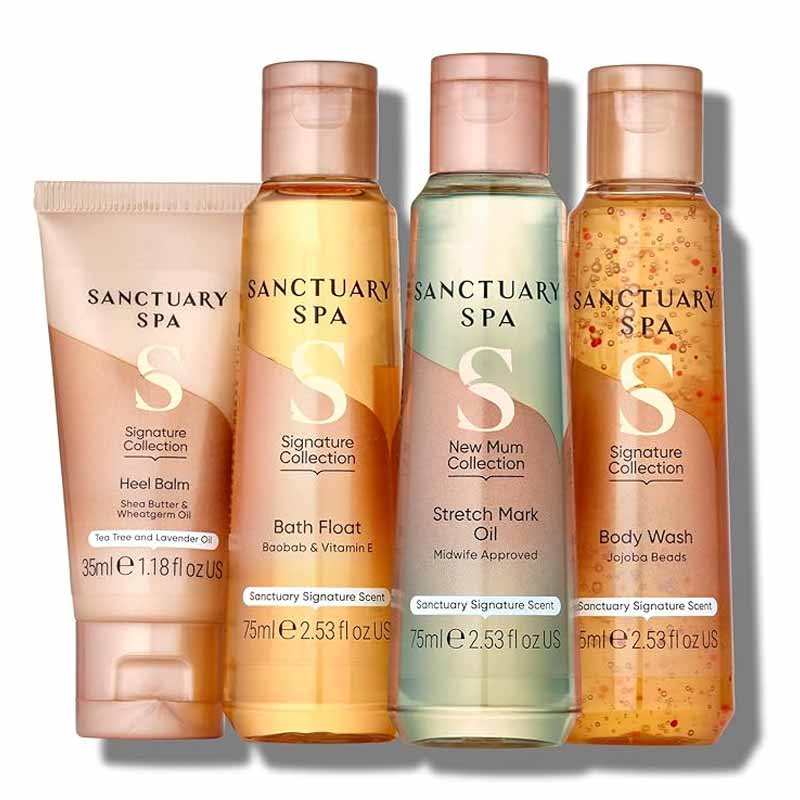 Sanctuary New Mum Pamper Bag Gift Set | Perfect for Post-Baby Pampering | 4 Mini Treats | Suitable for Pregnancy | Vegan-Friendly 