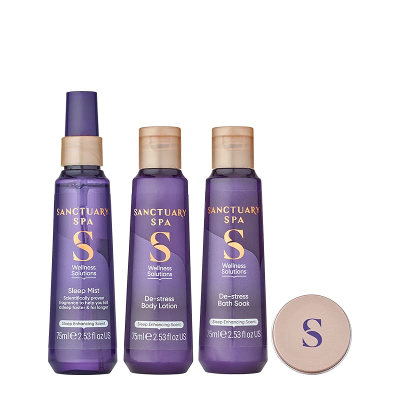 Sanctuary Spa Sleep Well Gift Set, body lotion, sleep mist, sleep balm, bath soak