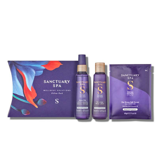 Sanctuary, Sanctuary Wellness Pillow Pack, Body Scrub, Body Lotion, Sleep Spray, nighttime gift set