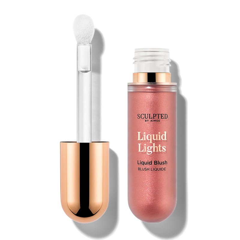 Sculpted By Aimee | Liquid Lights | liquid face products | liquid blush | liquid bronzer | liquid highlighter | weightless formula | melts into skin | blends seamlessly | buildable glowy finish | no-makeup makeup look | game changer
