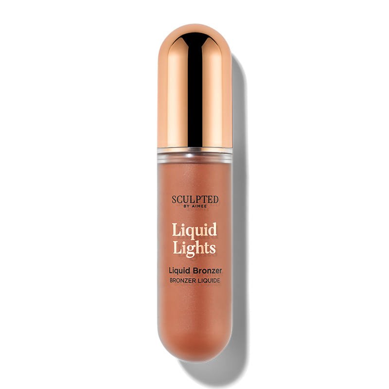 Sculpted By Aimee | Liquid Lights | liquid face products | liquid blush | liquid bronzer | liquid highlighter | weightless formula | melts into skin | blends seamlessly | buildable glowy finish | no-makeup makeup look | game changer