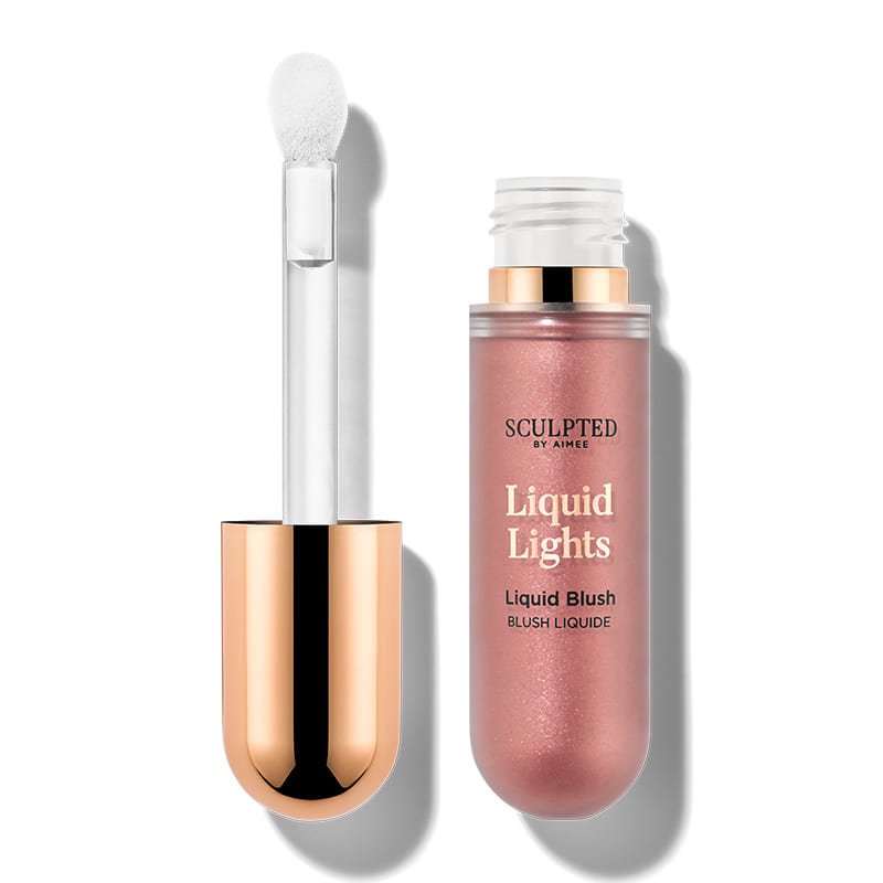 Sculpted By Aimee | Liquid Lights | liquid face products | liquid blush | liquid bronzer | liquid highlighter | weightless formula | melts into skin | blends seamlessly | buildable glowy finish | no-makeup makeup look | game changer