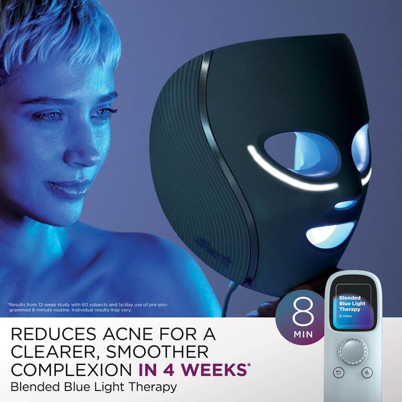 Shark CryoGlow Under-Eye Cooling + LED Face Mask blended blue light therapy for acne