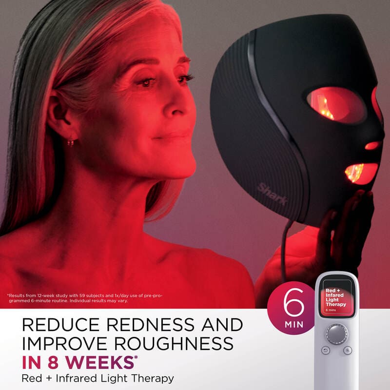Shark CryoGlow Under-Eye Cooling + LED Face Mask red and infrared light theropy mask