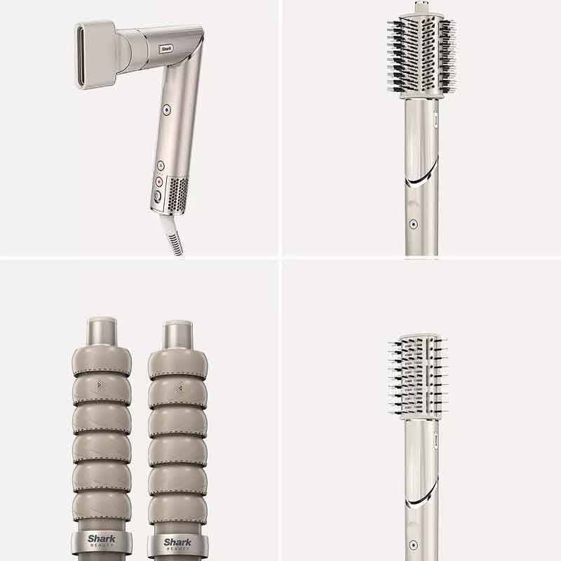 Shark, Shark FlexStyle 4 in 1 Air Styler & Hair Dryer For Straight & Wavy Hair Stone, fast hair drying