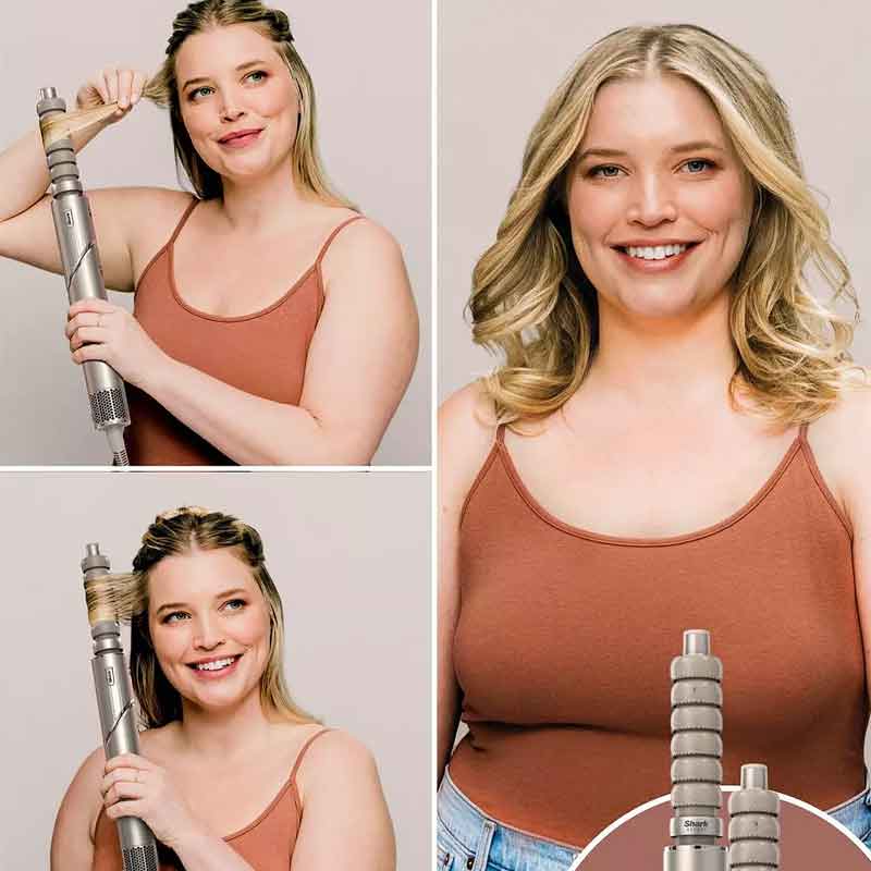 Shark, Shark FlexStyle 4 in 1 Air Styler & Hair Dryer For Straight & Wavy Hair Stone, fast hair drying