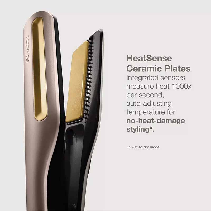 Shark SilkiPro Straight Hair Straightener + Dryer in One Tool with Heat-Resistant- mocha silver 8