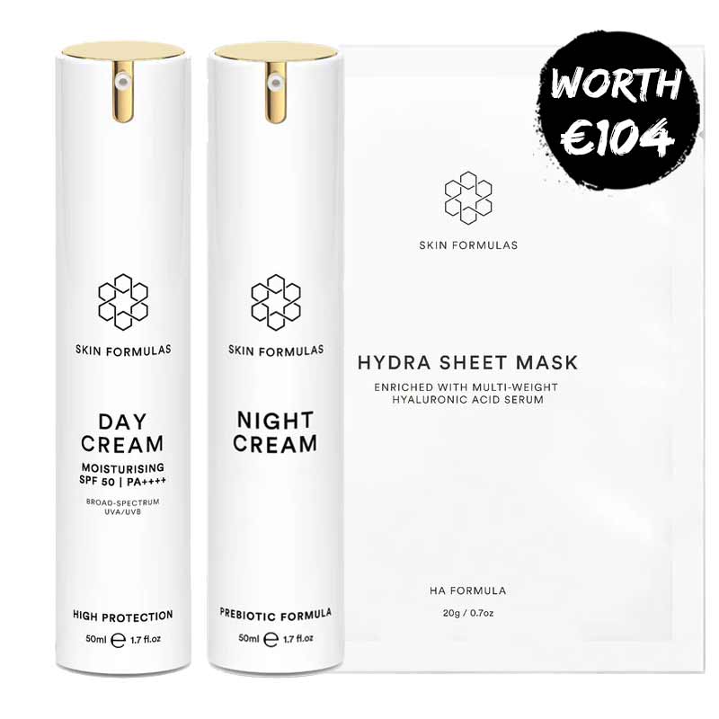 Skin Formulas Day & Night Duo + FREE Hydra Sheet Mask, Skin formulas skincare routine, complete skincare routine