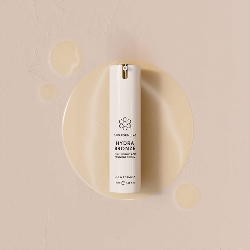 Skin Formulas, Skin Formulas Hydra Bronze Hyaluronic Acid Tanning Serum, hyaluronic acid serum, plump skin, face tanning serum