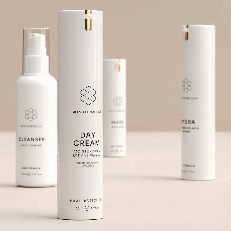 Skin Formulas, Skin Formulas Skincare Range, Sensitive Skin, Skincare For Sensitive Skin, facial SPF 50