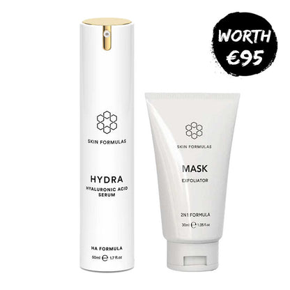Skin Formulas Hydra Hyaluronic Acid Serum + FREE Mask Exfoliator