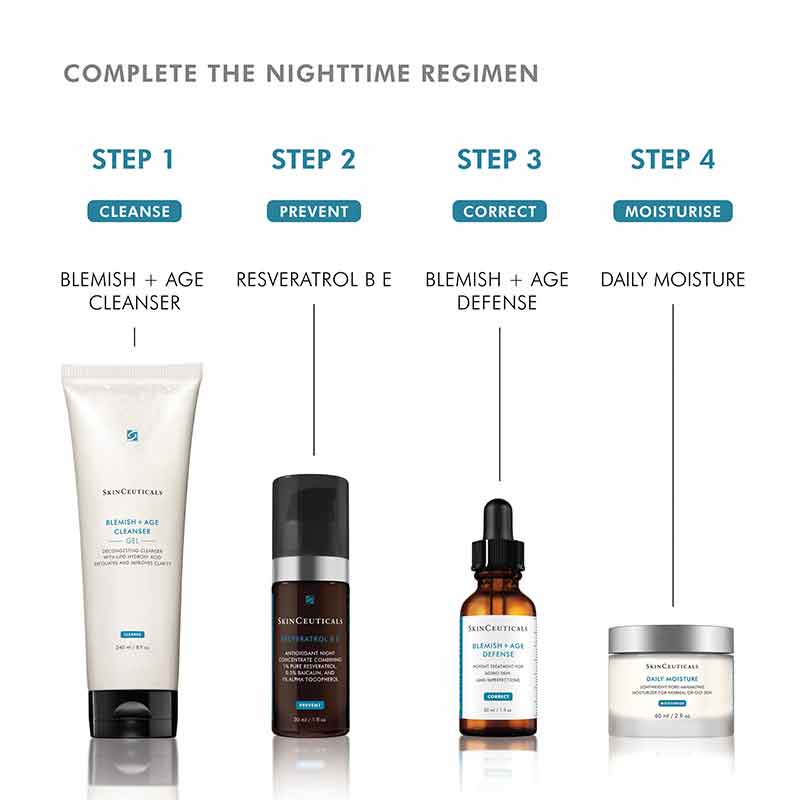 SkinCeuticals Blemish + Age Cleanser Nighttime Skincare Routine