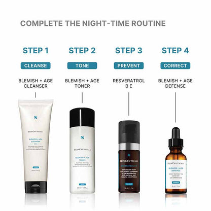 SkinCeuticals Blemish + Age Toner Nighttime skincare routine