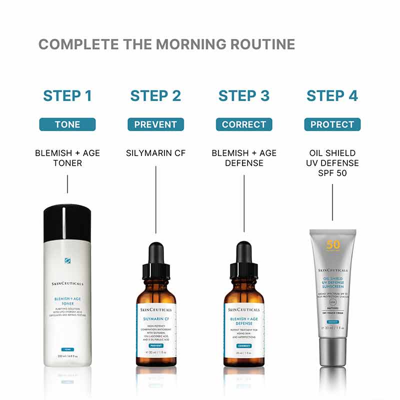 SkinCeuticals Blemish + Age Toner Morning Skincare Routine