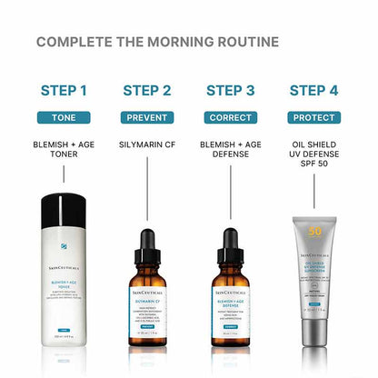 SkinCeuticals Blemish + Age Toner Morning Skincare Routine