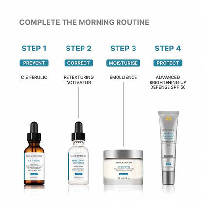 SkinCeuticals Emollience Moisturiser Morning Skincare Routine