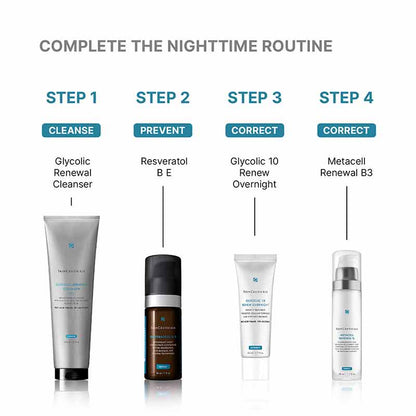 SkinCeuticals Glycolic 10 Renew Overnight Nighttime Skincare Routine